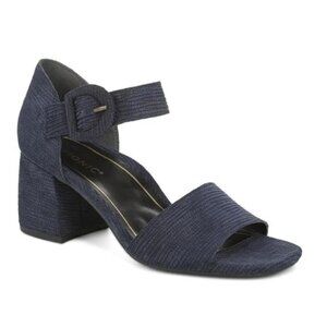 Chardonnay Heeled Sandal-Navy Blazer Suede